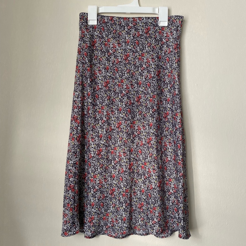 LOFT NWT Floral MIDI Skirt